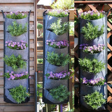 Load image into Gallery viewer, Vertical Growing Planting Pocket Bag Felt Wall Hanging Flower Vegetable Container Outdoor Indoor Garden Planter
