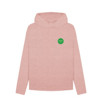 Load image into Gallery viewer, Sunset Pink Greentrak Hoodie Womens Relaxed Fit Hooded Sweatshirt Top Sustainable Fashion GM Free Sustainability Clothing Circular Economy Organic Cotton Hoodie
