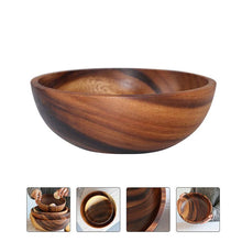 Load image into Gallery viewer, Natural Acacia Wooden Bowl Kitchen Household Fruit Bowl Salad Bowl For Home Garden Food Container Wooden Utensils Note The Size Eco Sustainable
