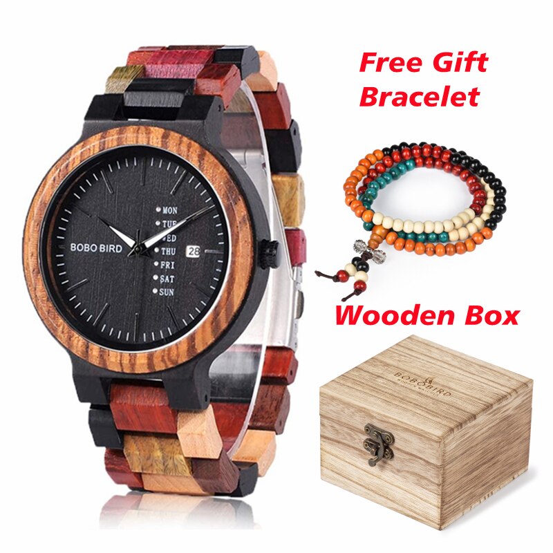 Hot! Relogio Fashion Eco Watches Men Women and Couples with Auto Date & Free Gift Environmentally Friendly Eco Wood Wristwatch Sustainable Planet