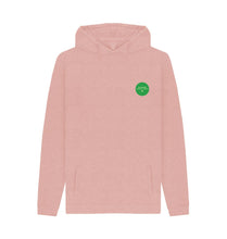 Load image into Gallery viewer, Sunset Pink Greentrak Hoodie Mens Relaxed Fit Hooded Sweatshirt Top Sustainable Fashion GM Free Sustainability Clothing Circular Economy Organic Cotton Hoodie
