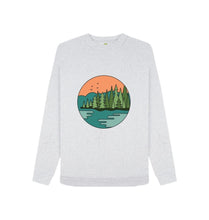 Load image into Gallery viewer, Grey Nature Lover Womens Sweatshirt Top Sustainable Fashion GM Free Sustainability Clothing Circular Economy Organic Cotton Sweater
