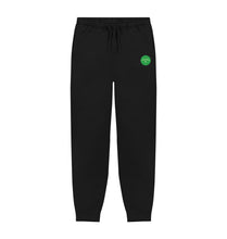 Load image into Gallery viewer, Black Greentrak Jogging Bottoms Mens Relaxed Fit Trousers Sustainable Fashion GM Free Sustainability Clothing Circular Economy Organic Cotton Joggers
