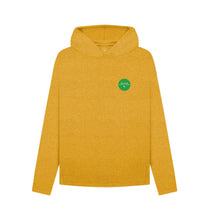 Load image into Gallery viewer, Sunflower Yellow Greentrak Hoodie Womens Relaxed Fit Hooded Sweatshirt Top Sustainable Fashion GM Free Sustainability Clothing Circular Economy Organic Cotton Hoodie
