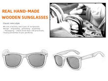Load image into Gallery viewer, Unisex Retro I Dark Designer Bamboo Eco Sunglasses UV400
