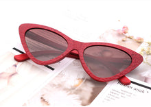 Load image into Gallery viewer, Cat Eye Designer Bamboo Eco Sunglasses UV400
