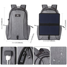 Load image into Gallery viewer, Solar Backpack for Business and Travel with 14W device charging and Anti-Theft
