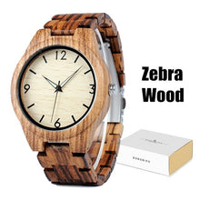 Load image into Gallery viewer, Unisex Wooden Miyota Quartz Watch &amp; Gift Box Bamboo Environmentally Friendly Eco Wood Wristwatch Sustainable Planet

