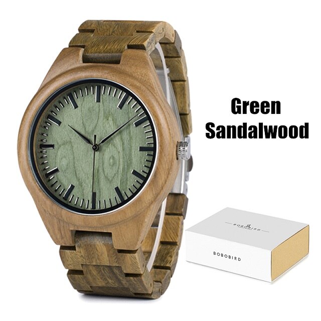 Unisex Wooden Miyota Quartz Watch & Gift Box Bamboo Environmentally Friendly Eco Wood Wristwatch Sustainable Planet