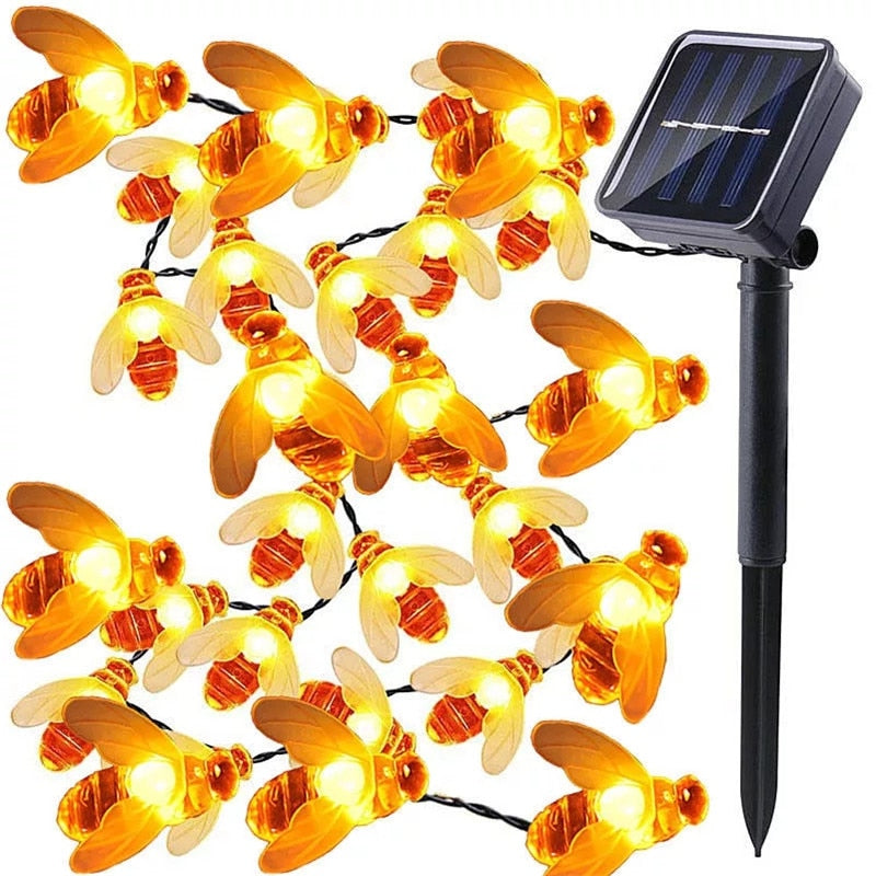Solar Bees String Lights 5M/7M/12M Solar Power Sustainable Energy Eco Planet