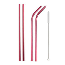 Load image into Gallery viewer, Environmentally Friendly Contemporary Design Drinking Straws Reusable Stainless Steel Multi Colored Eco Environmentally Friendly
