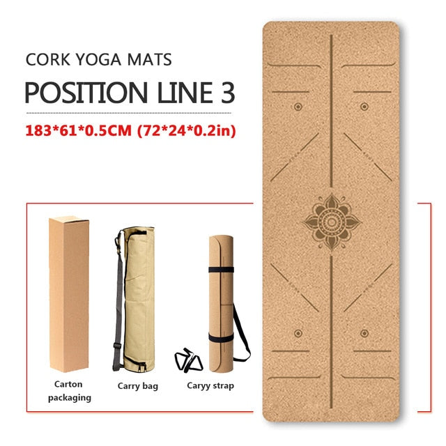 Cork Mats For Yoga, Pilates and Fitness FSC Sustainable Biodegradable Non-Plastic Eco Environmentally Friendly