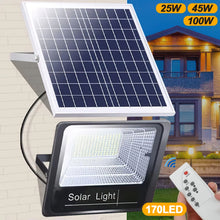 Load image into Gallery viewer, Solar Floodlight with Timer &amp; Remote Control 25/45/100W
