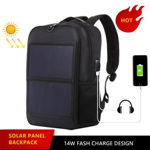 Load image into Gallery viewer, Solar Power Travel Backpack with 2 x USB Device Charging

