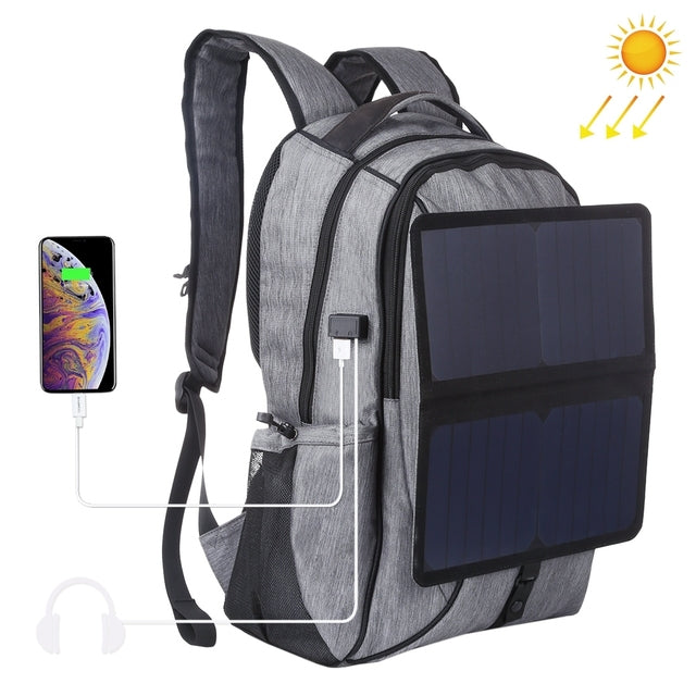 Solar Backpack for Business and Travel with 14W device charging and Anti-Theft